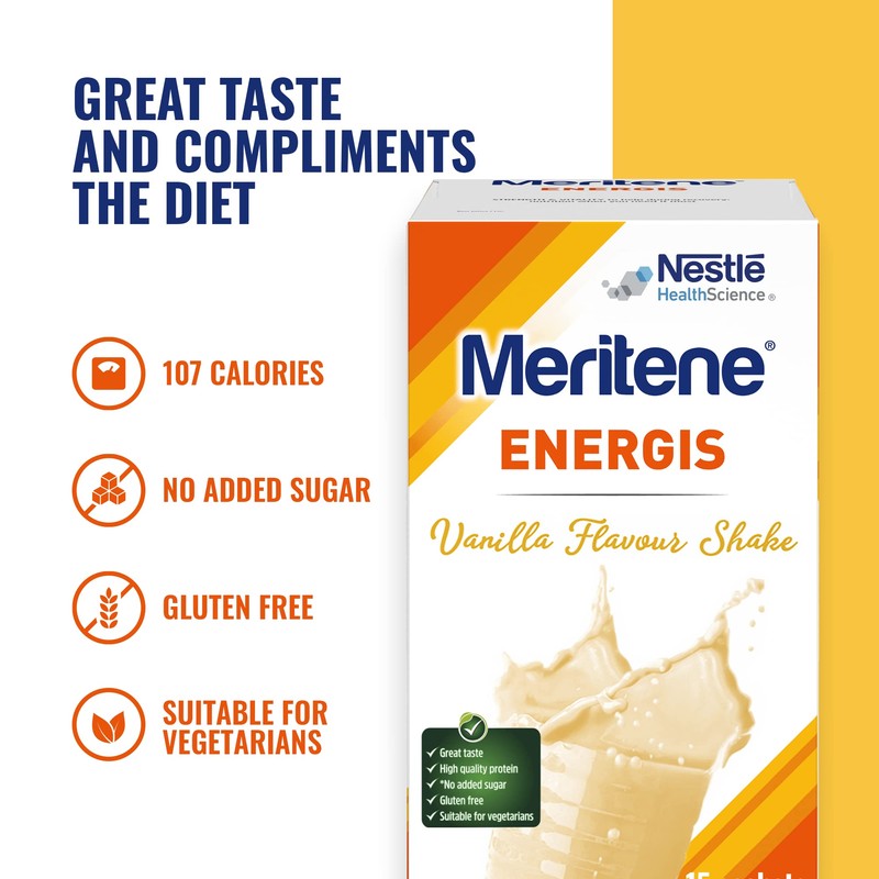 Meritene Meritene Energis Vanilla Shake | 30g Powder Sachets, Pack