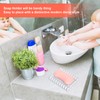 YUXIANLB 2PCS Plastic Soap Holder, Clear Self Draining Soap Dish