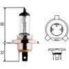 Hella - Foco H4-100 de alta potencia de 100/80 vatios