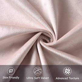 CAROMIO Christmas Cushion Cover, Pack of 2 Velvet Cushion Covers with Reindeer Embroidery, Square Christmas Decorative Cushion Cover for Home, Car, Office, 50 x 50 cm, Pink