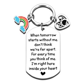 Loss of Dog Sympathy Gifts, Dog Memorial Gifts for Loss of Dog, Pet Memorial Gifts for Dogs Cats, Pet Memorial Keychain, Rainbow Bridge Dog Memorial Gifts, Pet Loss Sympathy Gift for Men Women Friends