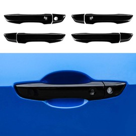 Thenice for 10th Gen Civic ABS Door Handle Cover Exterior Decoration for Honda Civic 2017 2018 2019 2020 2021 with Smart Auto Lock Holes -Black
