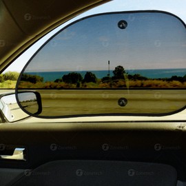 Zone Tech Mesh Side Window Sun Shades - 2-Piece Premium Quality Car Pop-Up Mesh Side Window Sunshade
