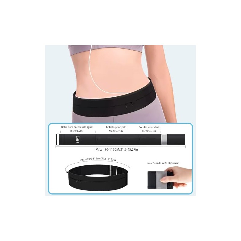 Cangurera para Correr con Botella de Agua 330ml - Riñonera