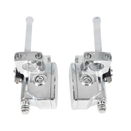 waltyotur Motorcycle 1 inch Brake Master Cylinder Lever Universal 25mm Left & Right Handlebar Hydraulic Clutch Brake Replacement for Yamaha Kawasaki Honda Suzuki Chrome