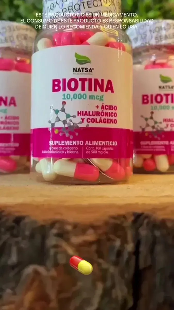 Biotina 10,000 Mcg Con Ácido Hialurónico Y Colágeno 100 Caps, Calidad Premium