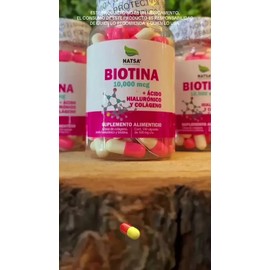 Biotina 10,000 Mcg Con Ácido Hialurónico Y Colágeno 100 Caps, Calidad Premium