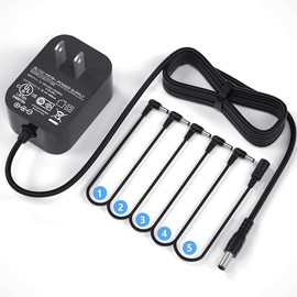 VHBW 5 Channel 9V DC 1A (1000mA) Effector Power Supply Power Supply for Effector Pedals Electric Guitar Effector Power Supply (5 Channel Power)