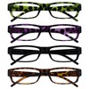 Die Lesebrille Unternehmen Grün Lila Schwarz Braun Leser Wert 4er-Pack