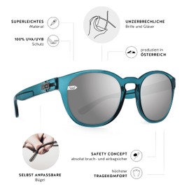 Gloryfy Unisex Gi35 Stage Seaside Sunglasses, Blue, L, blue