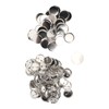 100 Set Pin Back Button Parts Blank Smoothing Metal Durable
