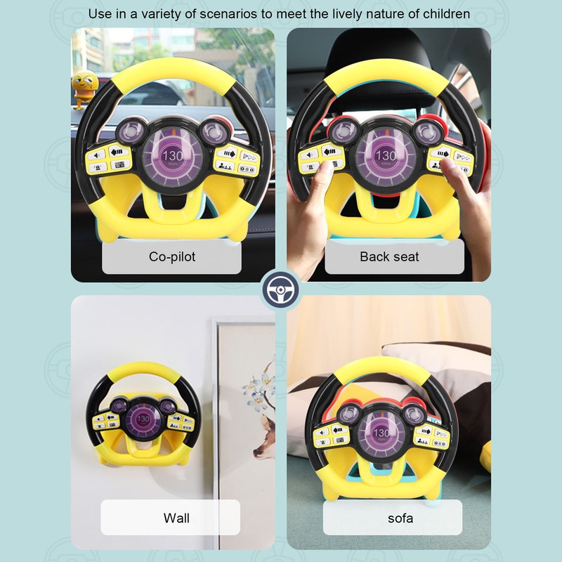 Children Kids Driving Simulation Steering Wheel Early Childhood Educational ToysYellow