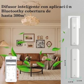 NAMSTE Difusor de Aromas para Casa, 100ml Difusor de Aromas, 900 Pies Cuadrados Silencioso Difusor de Aceite Esencial Sin Agua Bluetooth Aplicable Mini Experiencia de Lujo para Familias (Blanco)