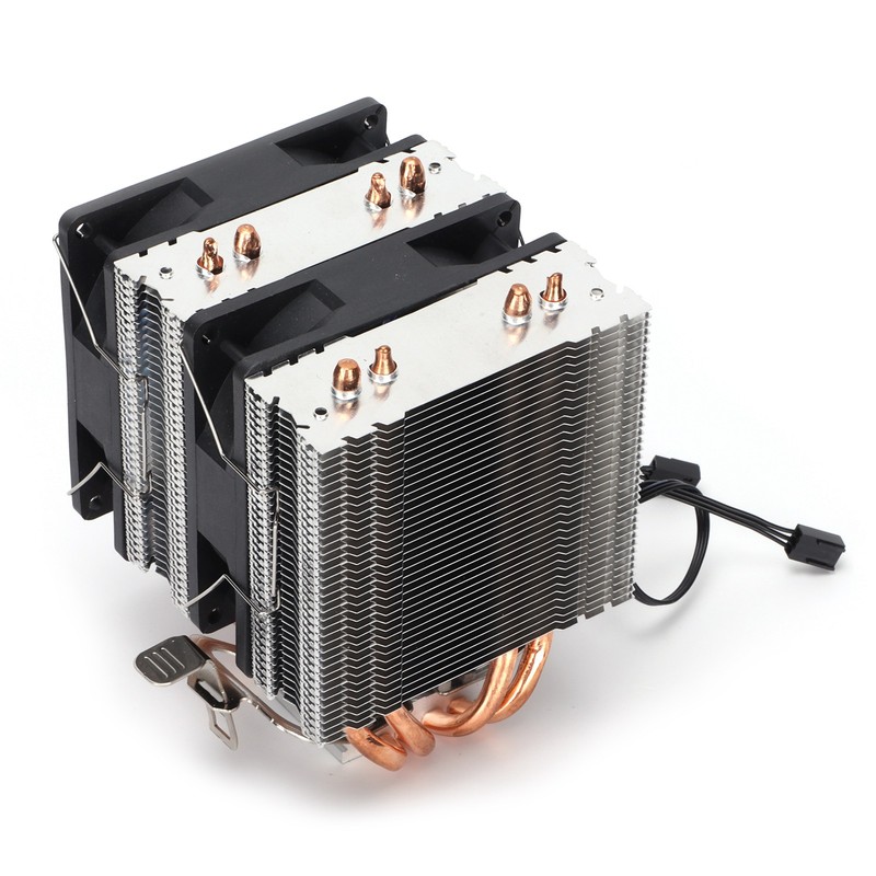 CPU Air Cooler Dual Tower 4 Heatpipes LED Light CPU