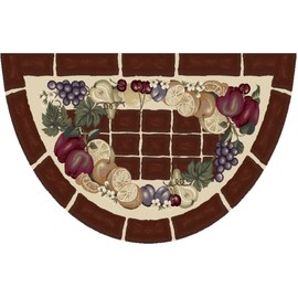 Cozy Cabin Fruitful Harvest Red Non Slip Rug 19"x31"