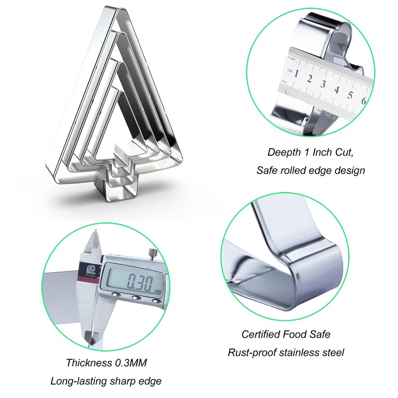 Tree Cookie Cutter Set - 5", 4", 3", 2" -