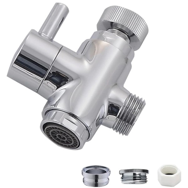 MINGOR-Style Brass Diverter Valve with Aerator, 3 Way Splitter with
