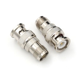 ANHAN BNC macho a TNC hembra - Adaptador coaxial RF - Ideal para antena, radio de jamón, satélite, WiFi, duradero, baja pérdida, 50 ohmios de impedancia - Contactos chapados en oro