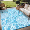 Findosom Waterproof Outdoor Rug 6' x 9' - Reversible Mandala