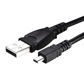 Olympus - Cable de carga y transferencia de datos USB - Compatible con cámaras Stylus, SP, FE, serie E, serie C, mini USB de 8 pines para E-510, SP-800UZ, FE-310, Stylus 1030SW y más