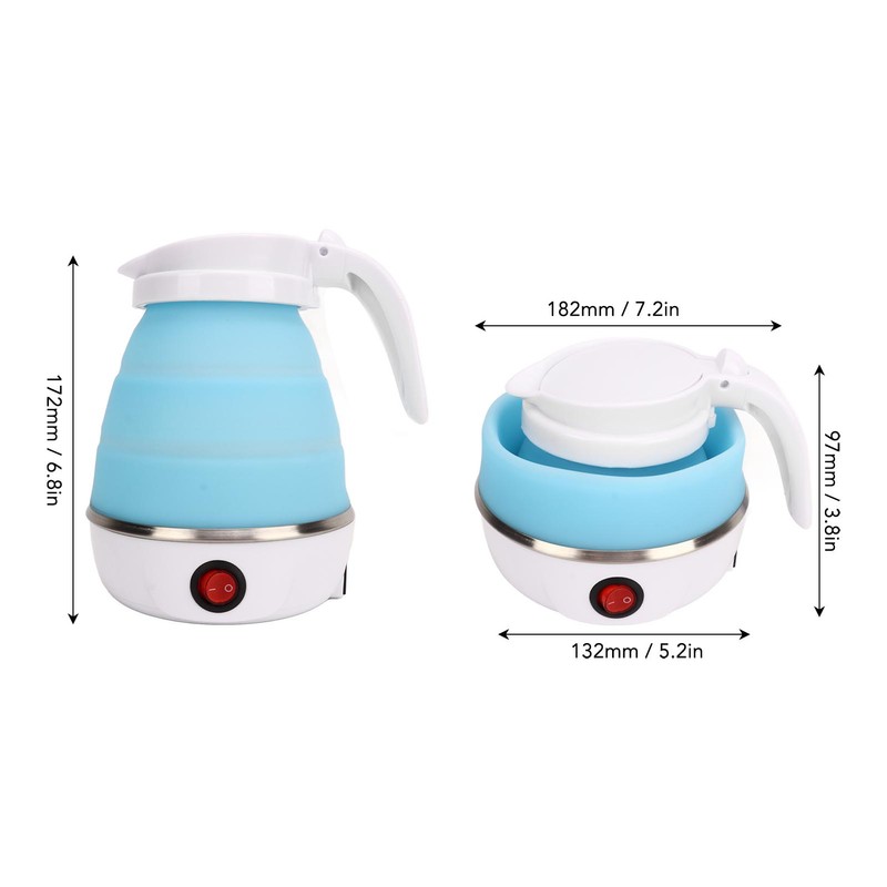 Foldable Portable Kettle Quick Boiling Safe Collapsible Electric Travel Water