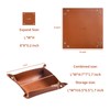 SANQIANWAN Leather Jewelry Valet Tray for Women and Man, Portable