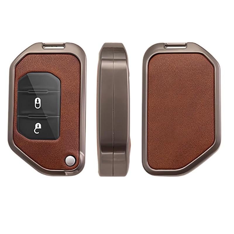 ontto Flip Folding Key Fob Cover Compatible with Jeep Wrangler