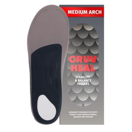 Medium Arch Support - Superior Balance and Stability - Orthotic Shoes Insert - Insoles Men Women - Improves Posture and Alignment - Elevate Your Stability and Confidence with Each Step (Gray, XS)