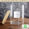 CZSZYGHBAO Large Glass Flour and Sugar Containers Jars with Bamboo