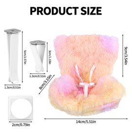 Doll Car Seat, Plush Doll Chairs with Clip & Seat Belt Soft Decorative Cushion Cute Car Ornament & Collectible Accessory for Blind Box Fans (Multicolor)