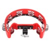 Tambourine Single Row Metal Jingle Bells Handheld Percussion Drum Instrument