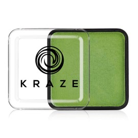Kraze FX Square - Lime Green Face Paint (25 gm) - Hypoallergenic, Non-Toxic, Water Activated Professional Face & Body Painting Makeup Supplies for Sensitive Skin, Kid Safe, Adults