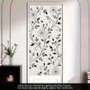 Starlit Patio Black White Floral Window Film Static Cling Decorative