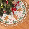 Christmas Tree Skirt,Gingerbread Xmas Tree Skirt Rustic Farmhouse Tree Skirt