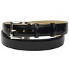 PASQUALE CUTARELLI Mens Crocodile Pattern Italian Leather Belt Black Medium