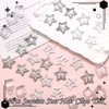 NAISKA 24Pcs Silver White Star Snap Hair Barrettes No Slip