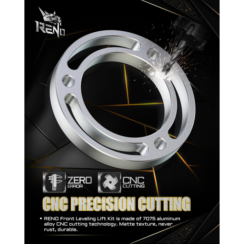 RENO 3.5" Front Leveling Kit, Upper+Lower Strut Lift Spacers Compatible