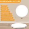 ZMH Ceiling Light LED Ceiling Light Flat Diameter 18 cm