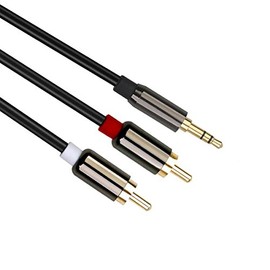 SYSTEM-S RCA RCA Male to 3.5 mm Jack AUX (Male) Stereo Audio Cable RCA Audio Cable 10 m
