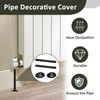 2 Pack Black Radiator Pipe Covers, 15mm x 200mm Matt
