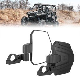 KEMIMOTO 2024 UTV Side Mirrors, 1000 XP Large Mirror Surface SXS Mirrors Fits 1.65-2 in Roll Bar Compatible with Polaris RZR Turbo John Deere Gator Pioneer Talon YXZ1000r Can Am X3 Monkey Ear Design