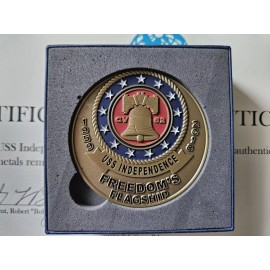 USS Independence CV-62 Challenge Coin (Brass) with CERTIFICATE OF AUTHENTICITY !