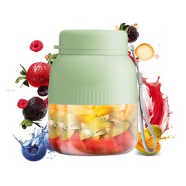 Generic Portable Blender Personal Blenders Juice Blender for Shakes and Smoothies Cordless Rechargeable for Office Gym Travel (Green)