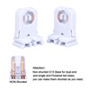 G13 T8 Bi-pin Socket Tombstone Lamp Holder Non-shunted Turn Type