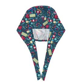 MOLIAN Medical and Health Care Working Caps with Sweatband Adjustable Tie Back Hat Headgear Beanie