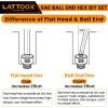 LATTOOK Ball End Hex Head Allen Wrench Drill Bit One