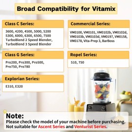 Kartio For Vitamix Blender Pitcher 48oz Replace Vitamix 5000 5200 6300 6500 7500 E31...