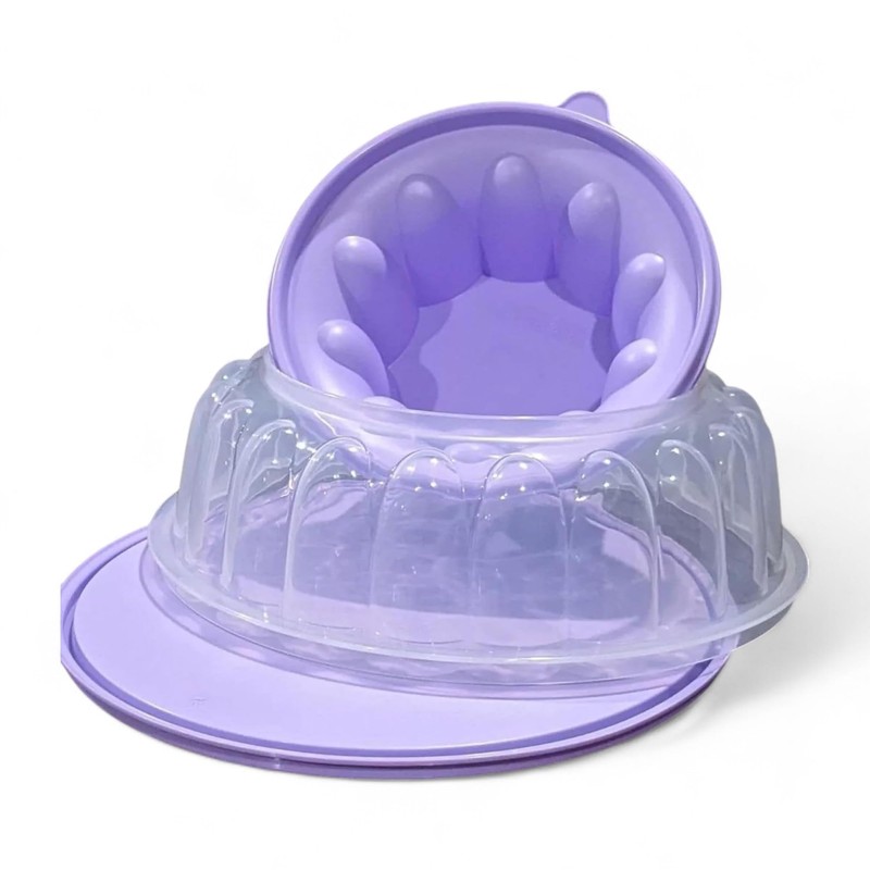 Tupperware Jel Ring Mold 6 cups in Lilac purple