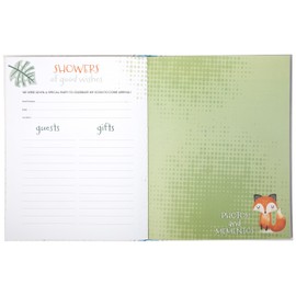 C.R. Gibson Forest Friends First 5 Years Gender Neutral Baby Memory Book, 8.75" W x 11.3" L with 48 Guided Pages, Multicolor