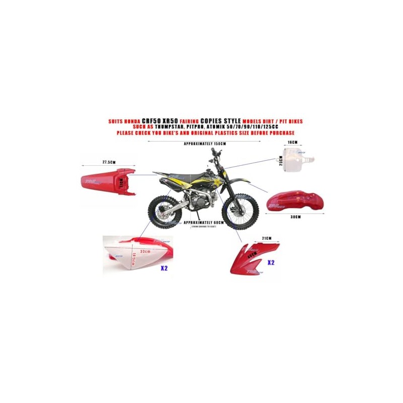 TDR Blue Pit Bike PLASTICS CRF50 50cc 70cc 90cc 110cc